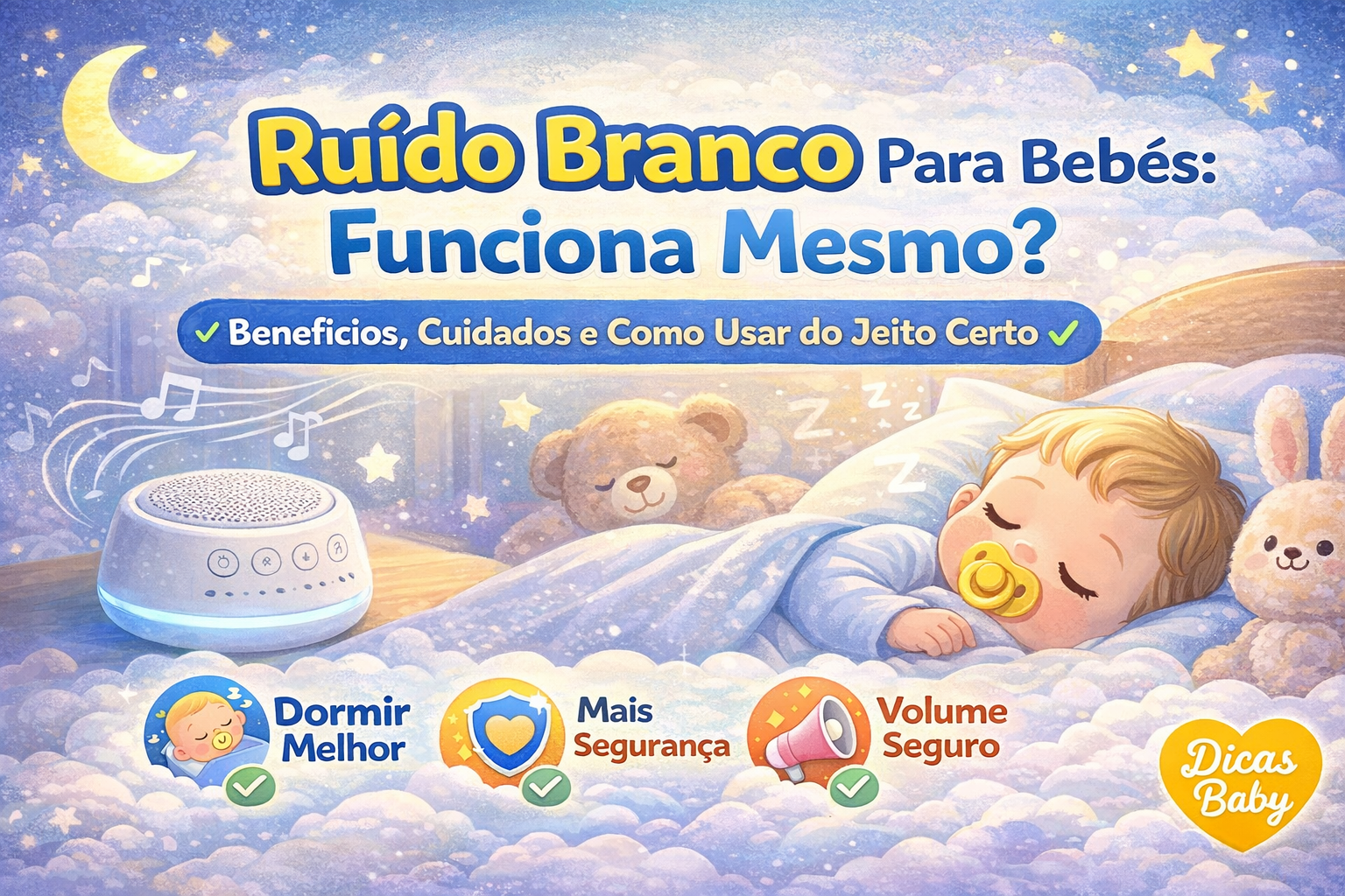 🎧👶 Ruído Branco Para Bebês: Funciona Mesmo? Benefícios, Cuidados e Como Usar do Jeito Certo