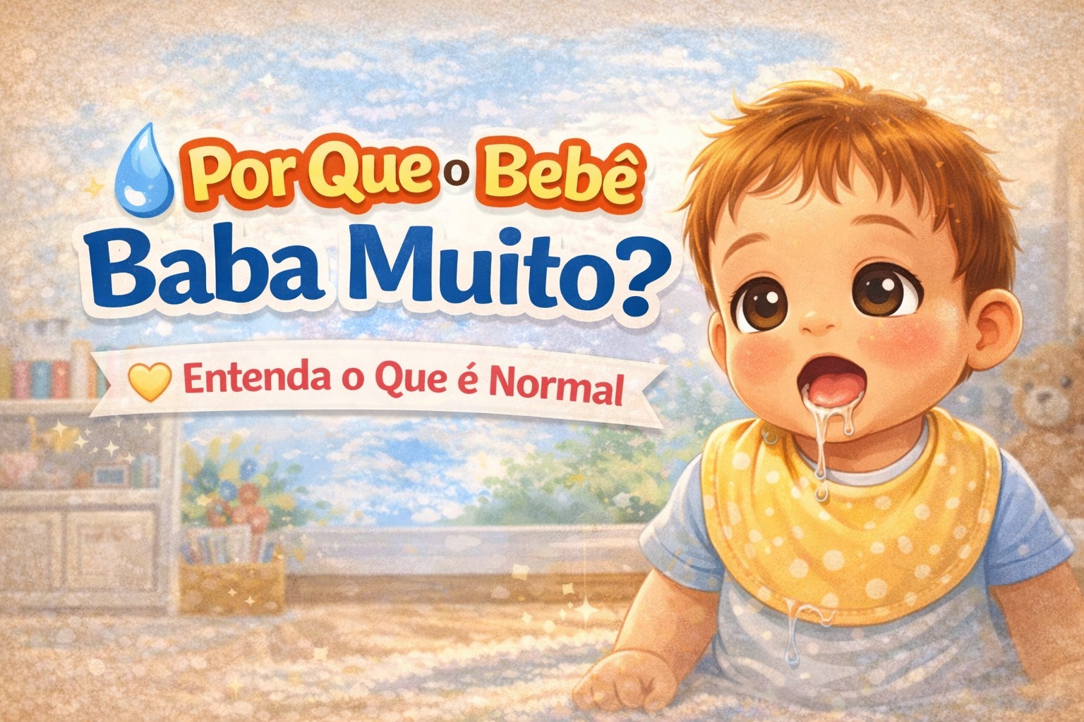 💧 Por Que o Bebê Baba Muito? Entenda o Que é Normal