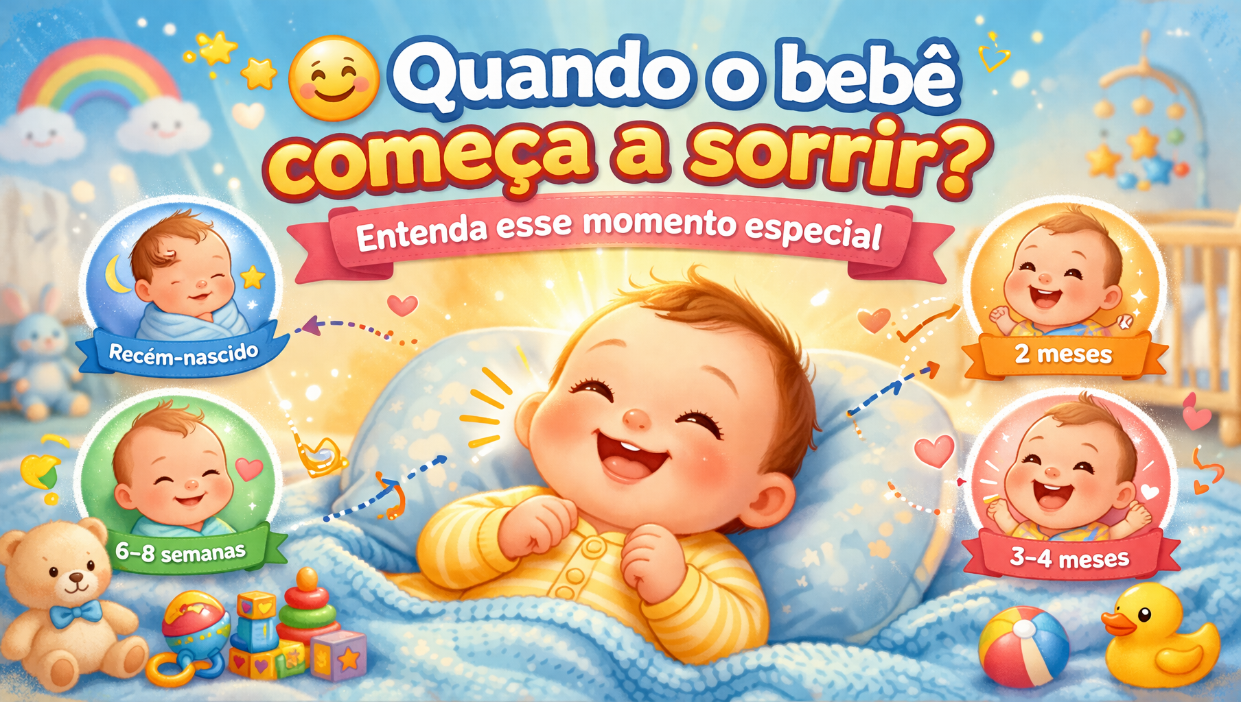 😊 Quando o bebê começa a sorrir? Entenda esse momento especial