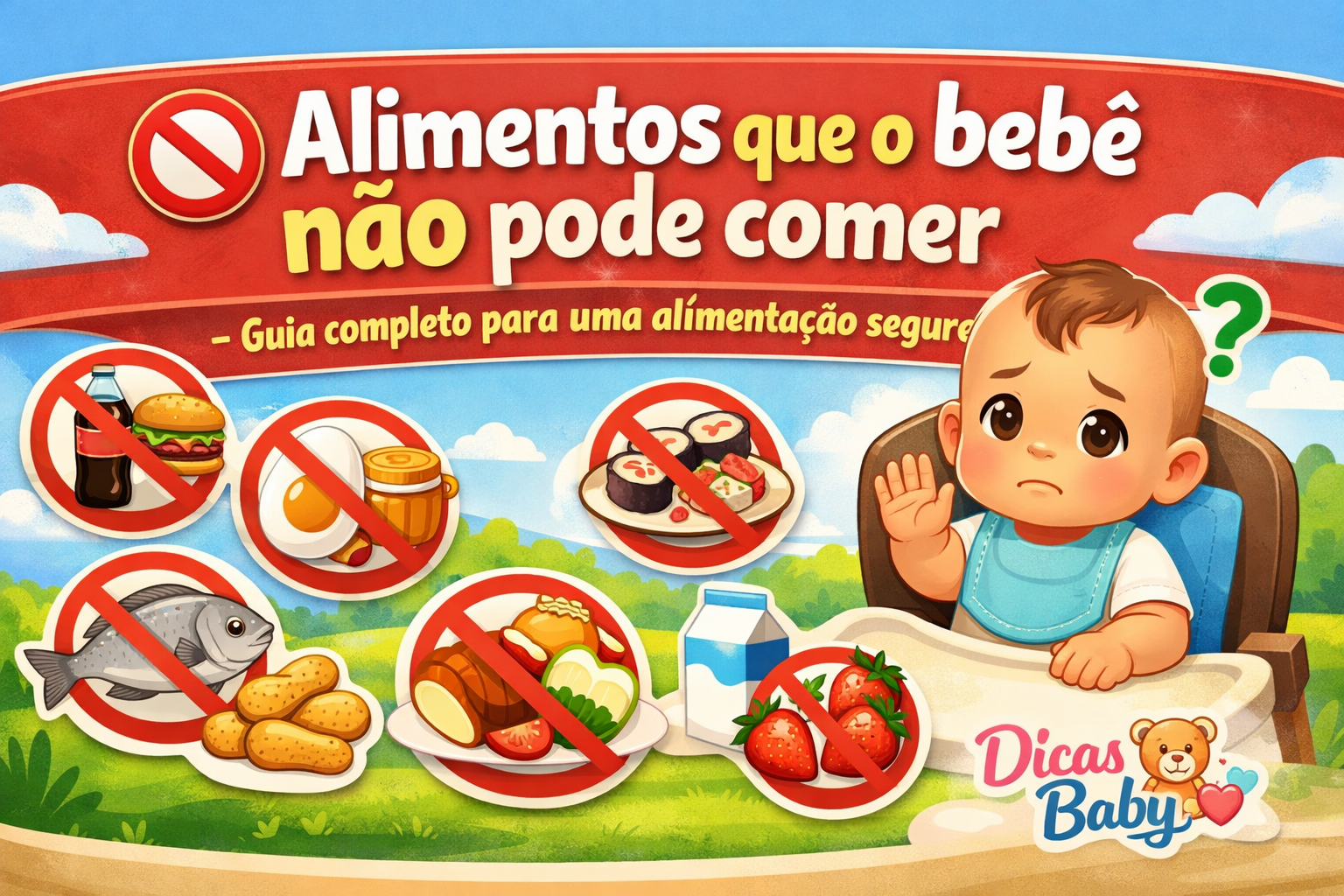 🚫 Alimentos que o bebê não pode comer: guia completo para uma alimentação segura