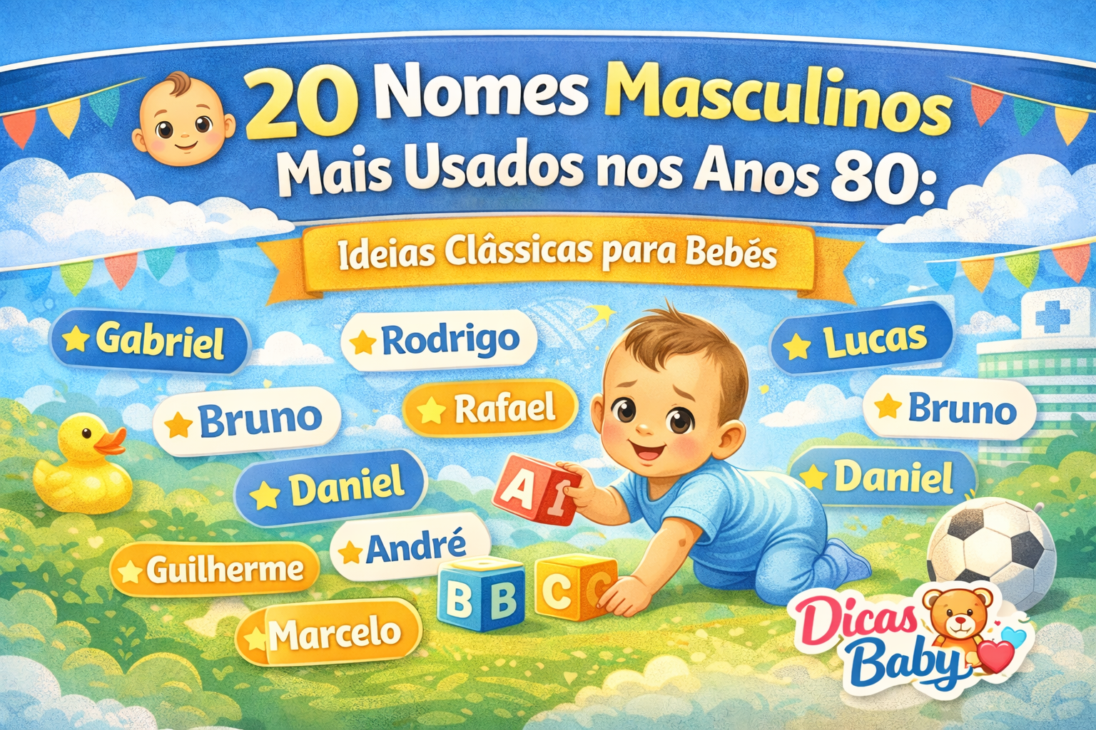 👶 20 Nomes Masculinos Mais Usados nos Anos 80: Ideias Clássicas para Bebês