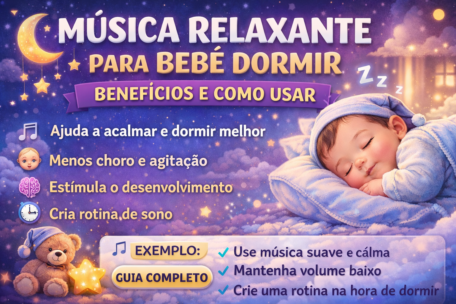 🎵 Música relaxante para bebê dormir: benefícios e como usar para acalmar o seu filho