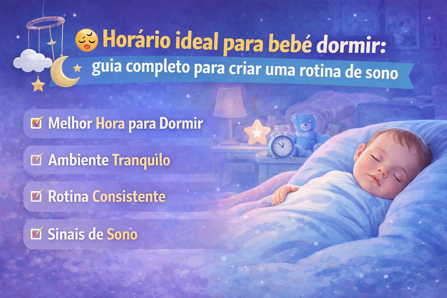 😴 Horário ideal para bebê dormir: guia completo para criar uma rotina de sono