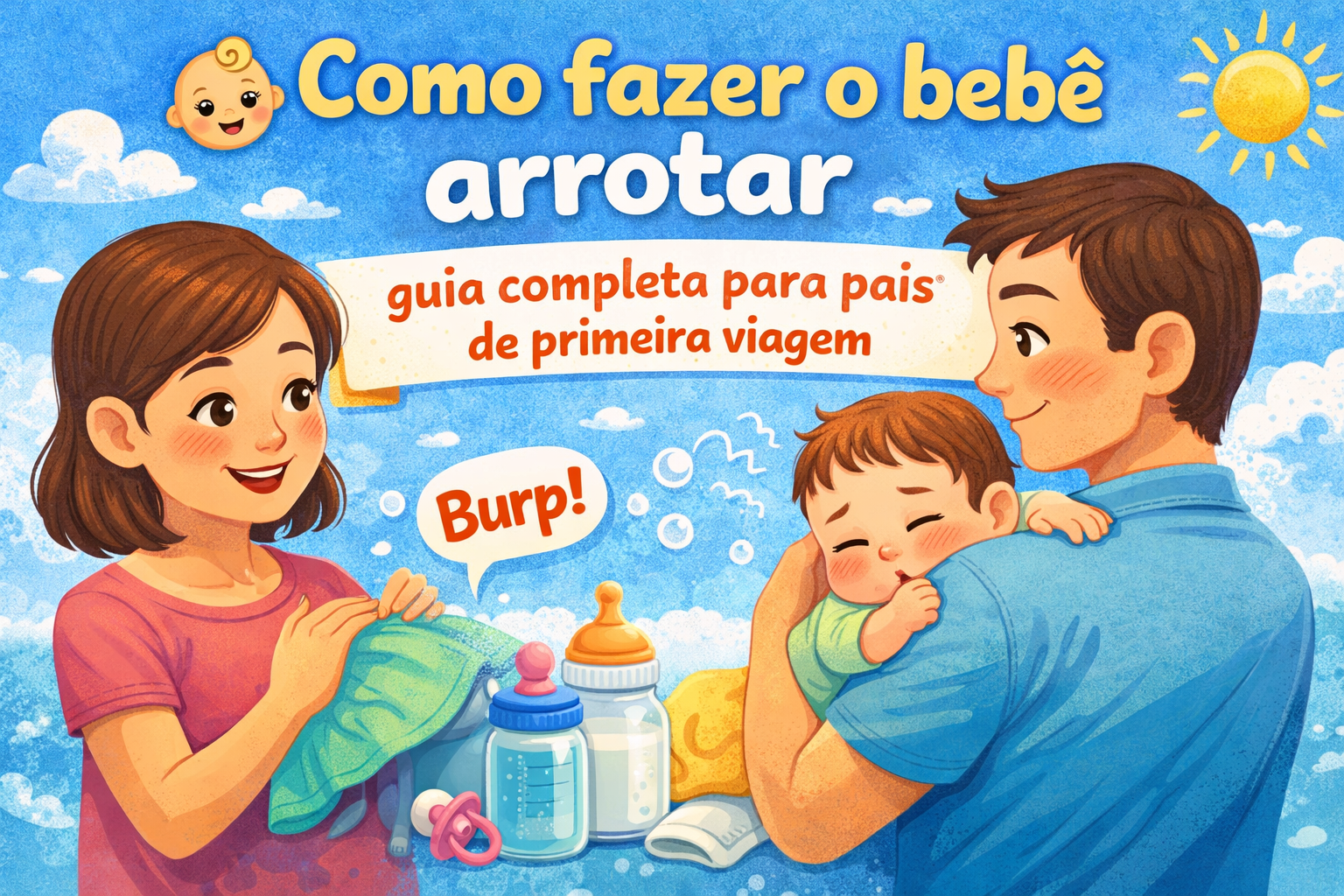 👶 Como fazer o bebê arrotar: guia completo para pais de primeira viagem