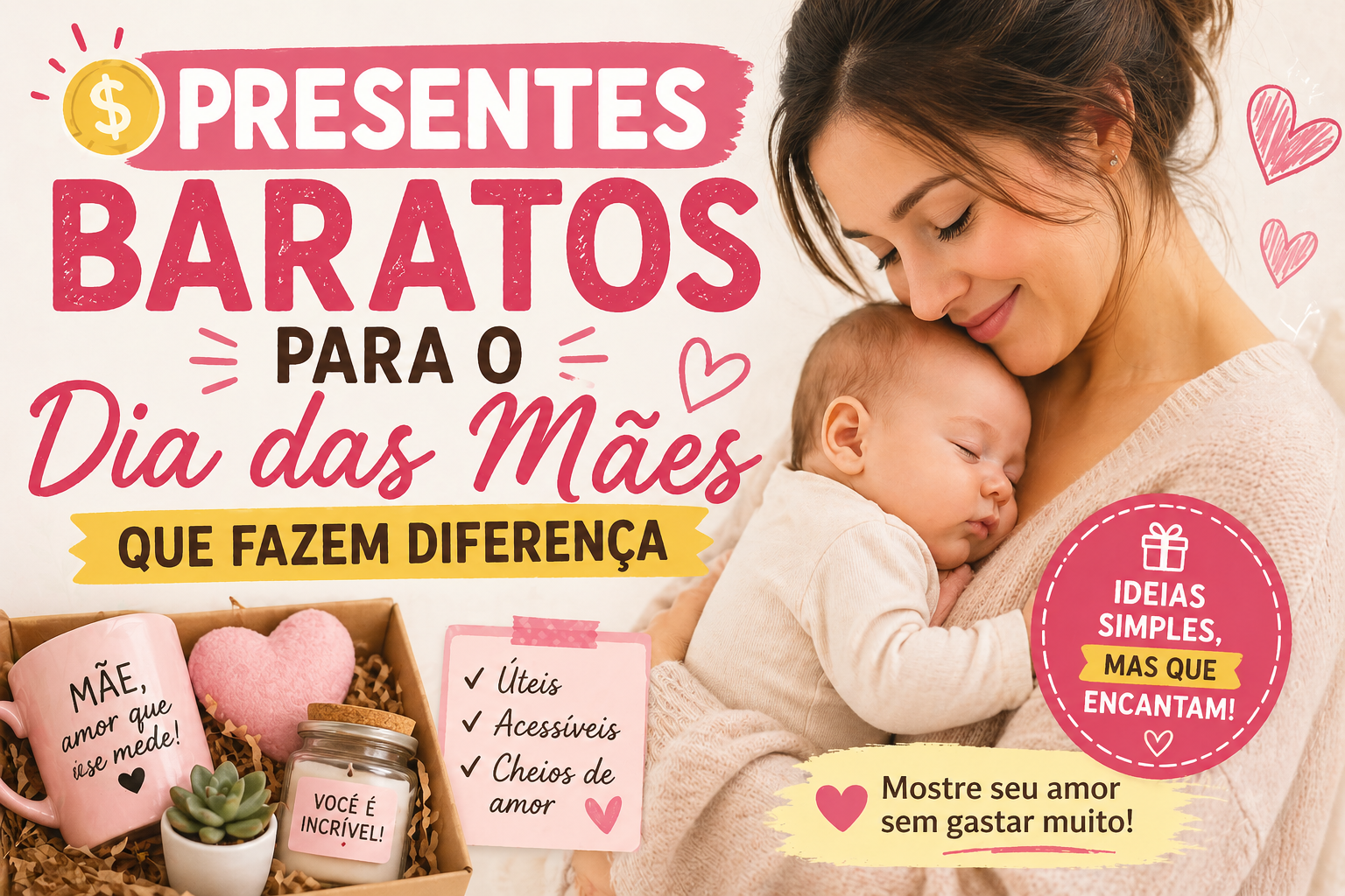 💰 Presentes baratos para o Dia das Mães que fazem diferença