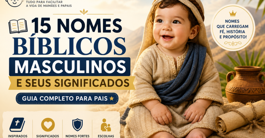 📖 15 Nomes Bíblicos Masculinos e Seus Significados (Guia Completo para Pais)