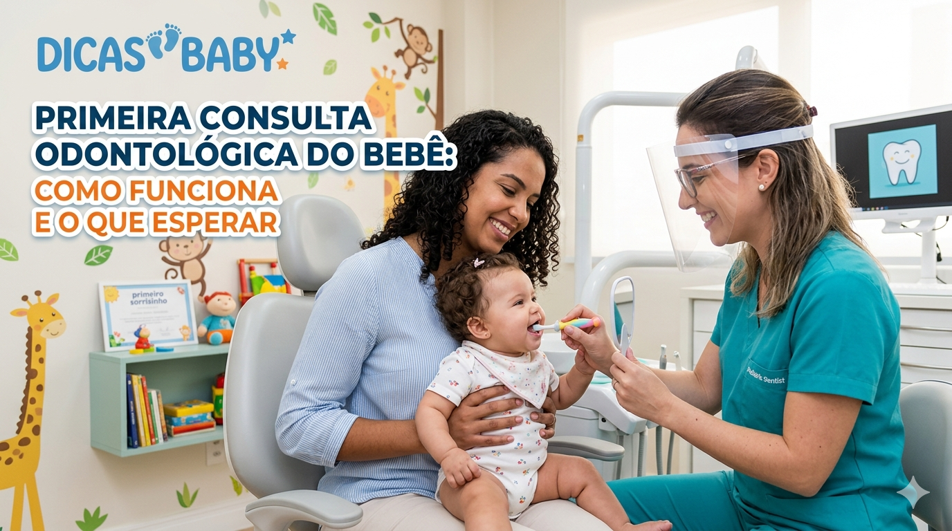 Primeira consulta odontológica do bebê: como funciona e o que esperar