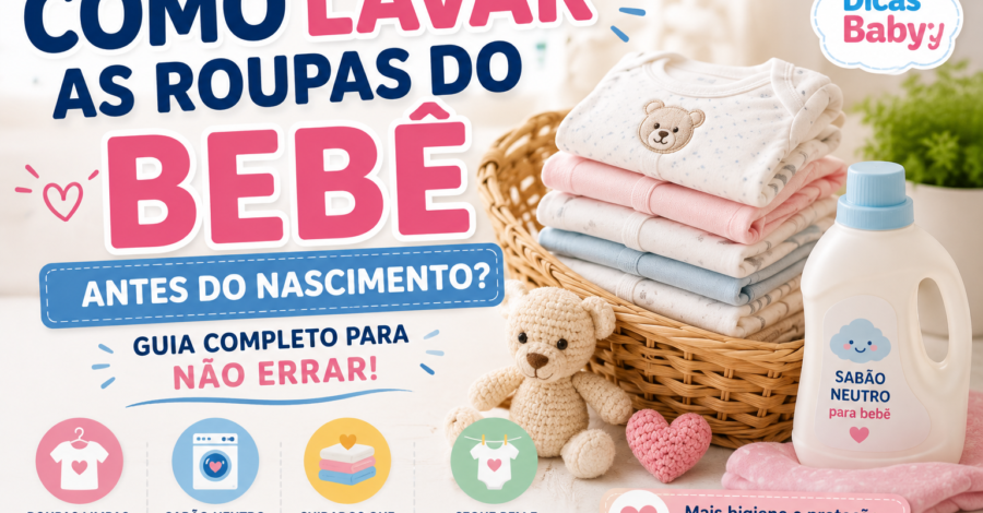 👶 Como Lavar as Roupas do Bebê Antes do Nascimento? Guia Completo para Não Errar