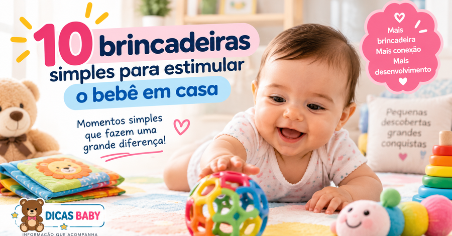 👶 10 Brincadeiras Simples para Estimular o Bebê em Casa