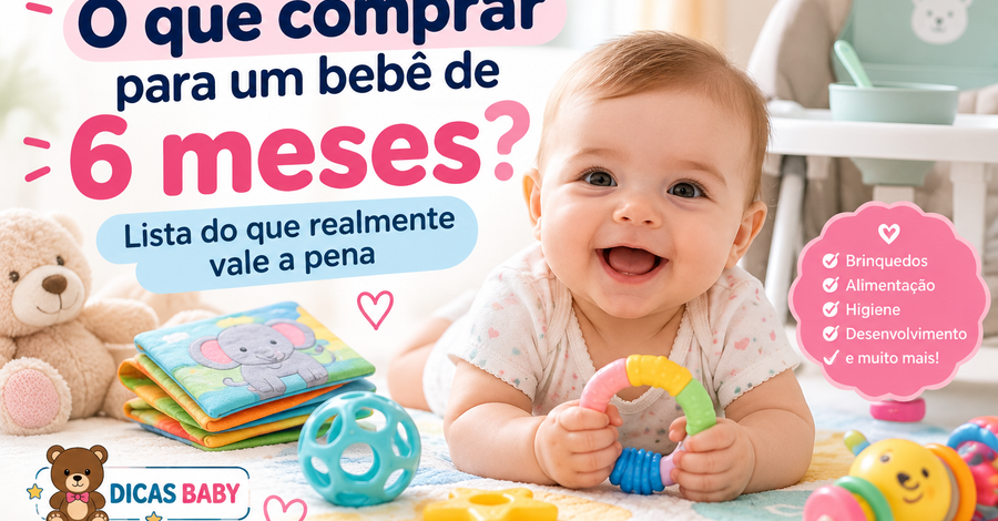 👶 O que comprar para um bebê de 6 meses? Lista do que realmente vale a pena